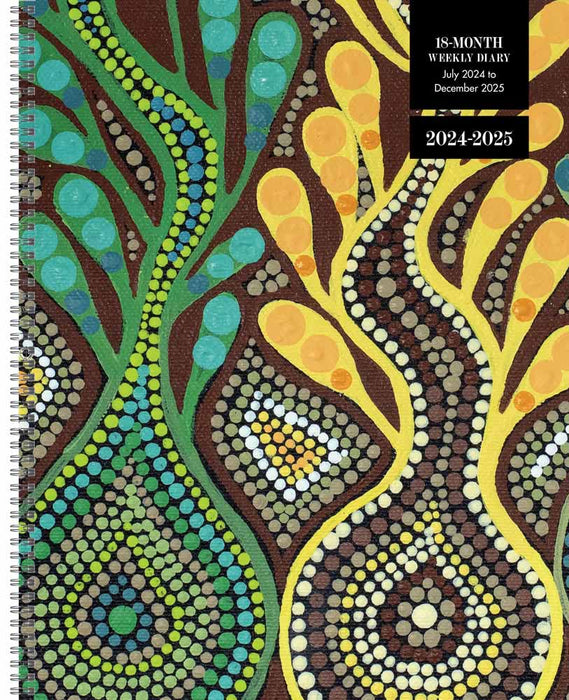 2025 Aboriginal Art Diary by  Browntrout Publishers Australia from Calendar Club