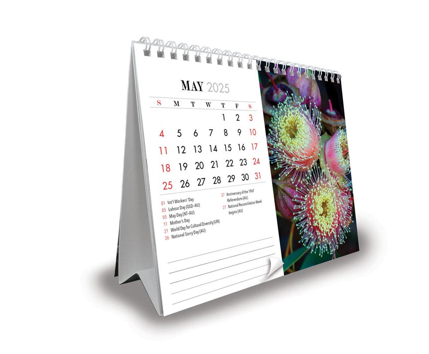 2025 Australian Wildflowers Double View Desk Easel Calendar by  Browntrout Publishers Australia from Calendar Club