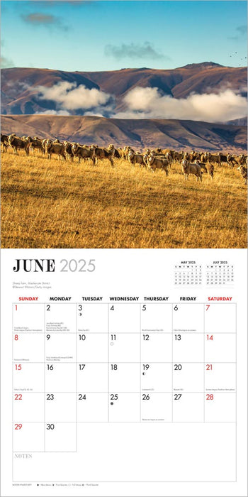 2025 Uniquely New Zealand Wall Calendar by  Browntrout Publishers Australia from Calendar Club