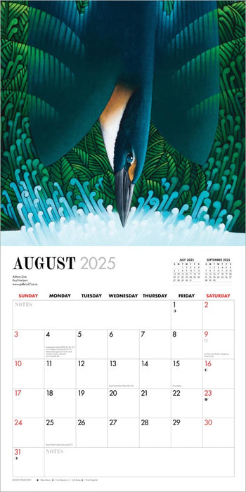 2025 Artists' Impressions of New Zealand Wall Calendar by  Browntrout Publishers Australia from Calendar Club
