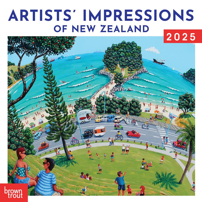 2025 Artists' Impressions of New Zealand Wall Calendar by  Browntrout Publishers Australia from Calendar Club