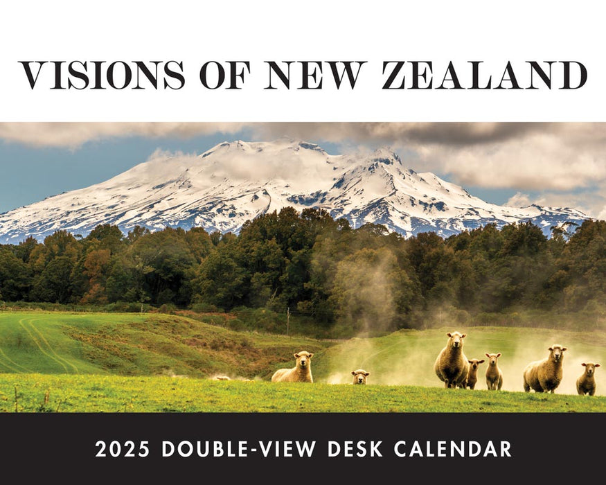 2025 Visions of New Zealand Double View Desk Easel Calendar by  Browntrout Publishers Australia from Calendar Club