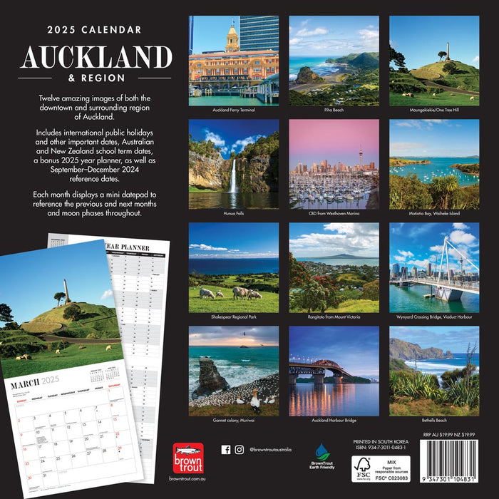 2025 Auckland & Region Wall Calendar