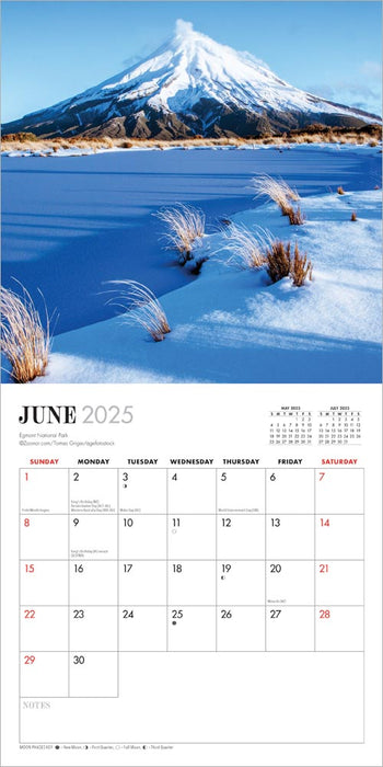 2025 National Parks of New Zealand Mini Wall Calendar by  Browntrout Publishers Australia from Calendar Club