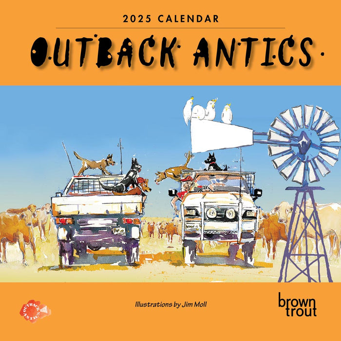 2025 Outback Antics Wall Calendar by  Browntrout Publishers Australia from Calendar Club