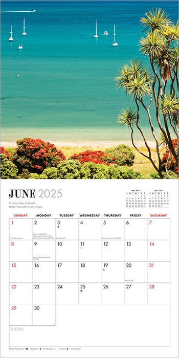 2025 New Zealand Beaches Mini Wall Calendar by  Browntrout Publishers Australia from Calendar Club