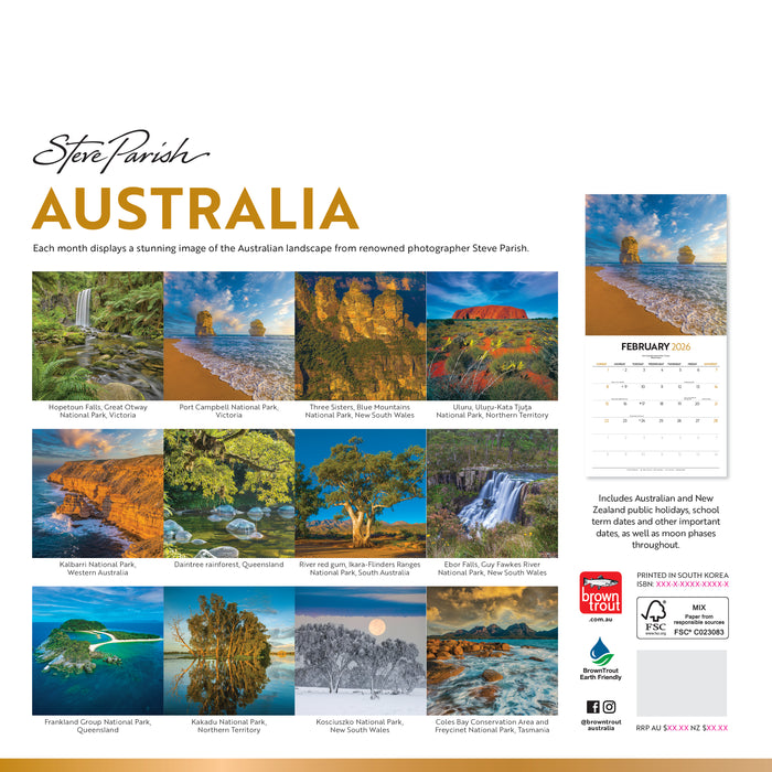 Edition Seidel Premium kalender fascinerend Australië 2026 formaat DIN A4 wandkalender Pacific Sydney Melbourne Tasmanië Nationaal Park Uluru Ayers Rock Edition Seidel Premium kalender fascinerend Australië 2026 formaat DIN A4 wandkalender Pacific Sydney Melbourne Tasmanië Nationaal Park Uluru Ayers Rock