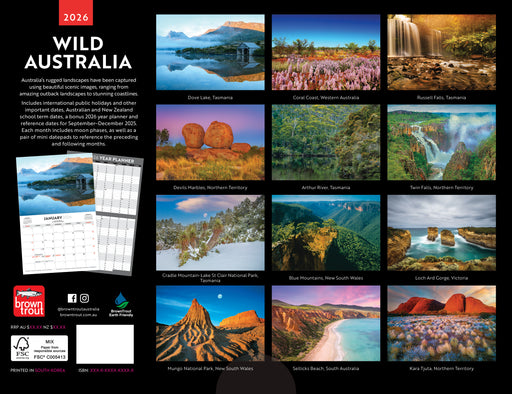 Wild Australia 2026 A4 Wall Calendar