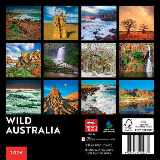 Wild Australia 2026 Mini Wall Calendar