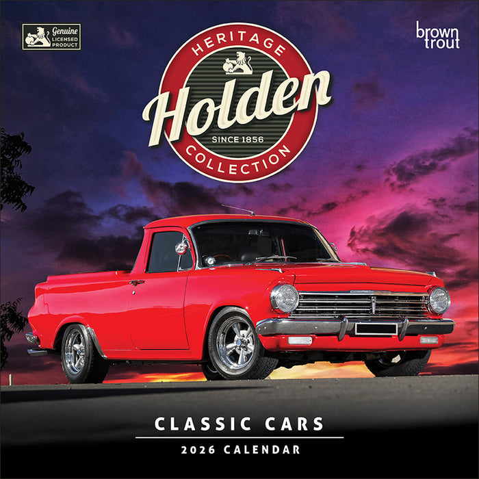 Classic Holden Cars 2026 Square Wall Calendar