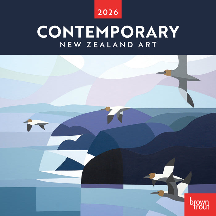 Contemporary New Zealand Art 2026 Square Wall Calendar