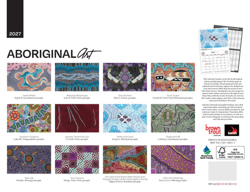Aboriginal Art 2027 Wall Calendar