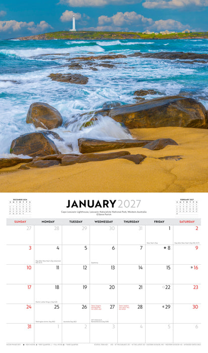 Australian Coastlines by Steve Parish 2027 Wall Calendar
