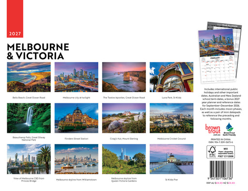Melbourne and Victoria 2027 Wall Calendar