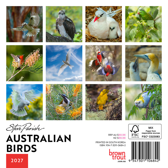 Australian Birds by Steve Parish 2027 Mini Wall Calendar
