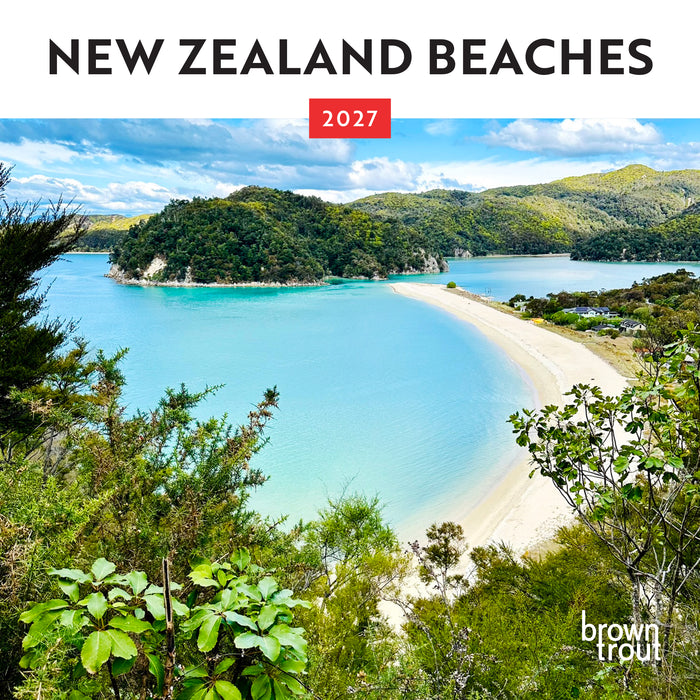 New Zealand Beaches 2027 Mini Wall Calendar