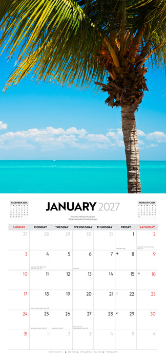 Colours of Australia 2027 Square Wall Calendar