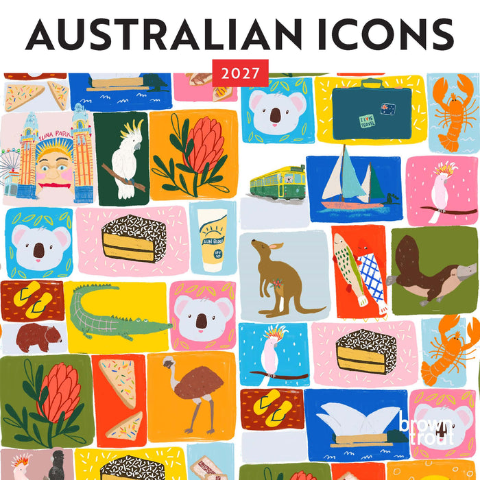 Australian Icons 2027 Mini Wall Calendar