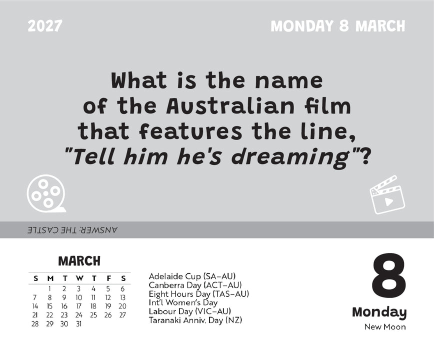 Daily Trivia Australia 2027 Page-A-Day Calendar