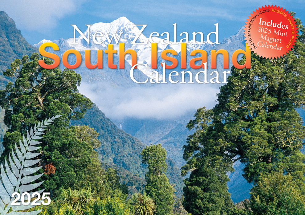 2025 New Zealand South Island Wall Calendar