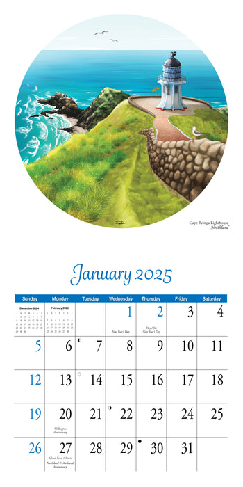 2025 Sophie Blokker New Zealand Artwork Wall Calendar