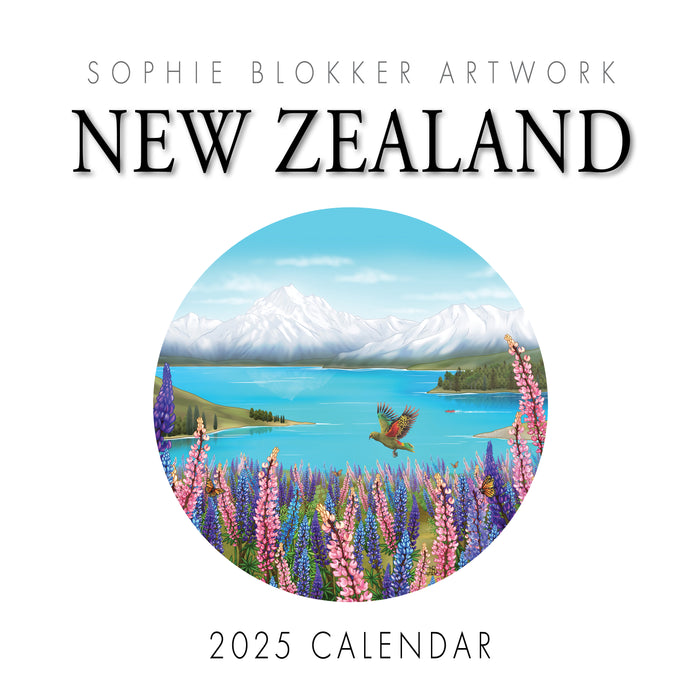 2025 Sophie Blokker New Zealand Artwork Wall Calendar