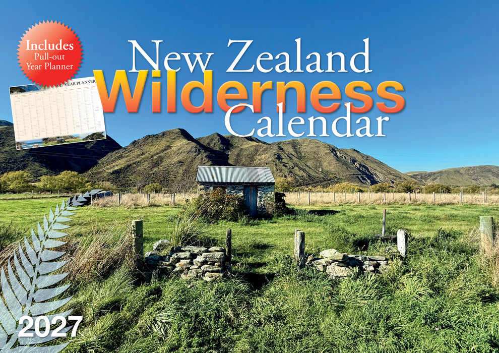 New Zealand Wilderness with A3 Planner 2027 A4 Wall Calendar