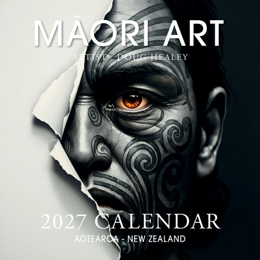Maori Artwork by Doug Healey 2027 Square Wall Calendar