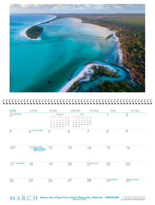 2024 Coastlines: Panoscapes Wall Calendar
