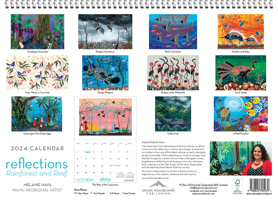 2024 Reflections: Rainforest and Reef Wall Calendar