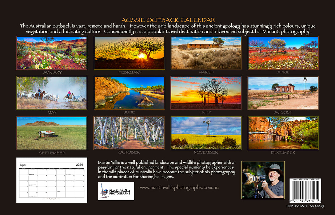 2024 Aussie Outback Wall Calendar