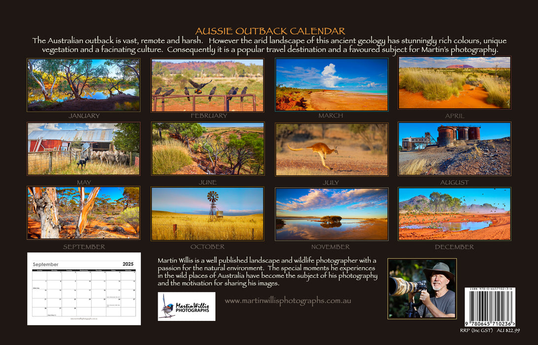 2025 Aussie Outback Wall Calendar