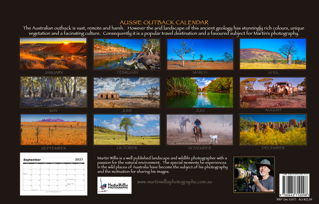 Aussie Outback 2027 Wall Calendar