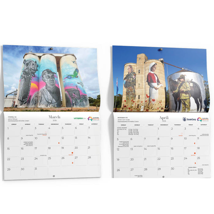 Silo Art 2026 A4 Wall Calendar