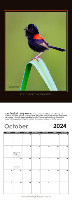 2024 Australian Bush Birds Wall Calendar