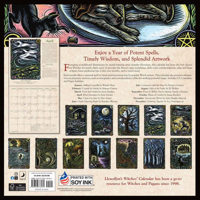 Witches 2027 Square Wall Calendar