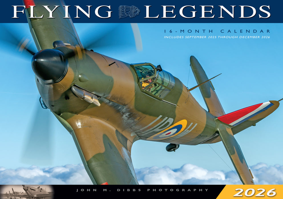 Flying Legends 2026 Large Wall Calendar