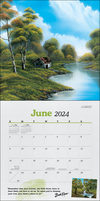 2024 Bob Ross Wall Calendar