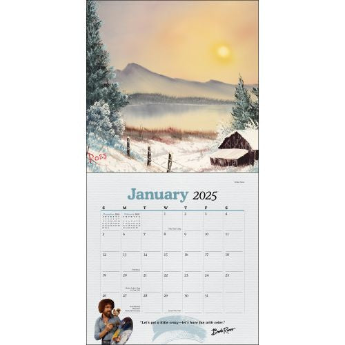 2025 Bob Ross Wall Calendar