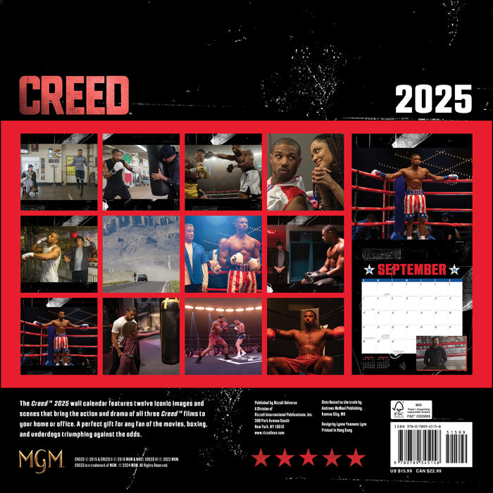 2025 Creed Wall Calendar