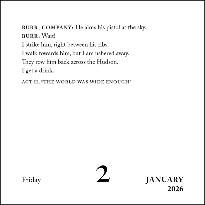 Hamilton 2026 Page-A-Day Calendar