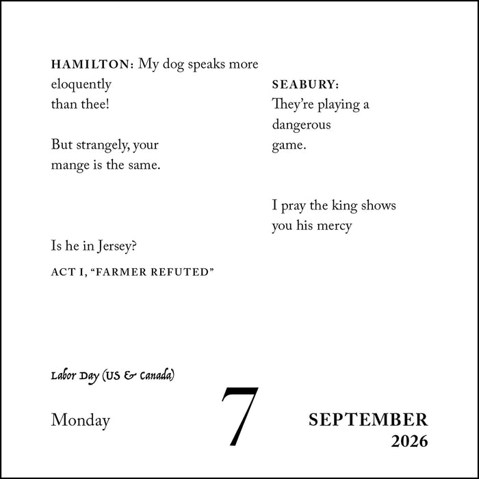 Hamilton 2026 Page-A-Day Calendar