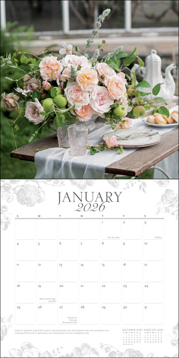 French Blooms 2026 Square Wall Calendar