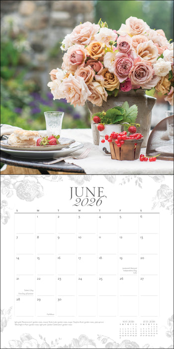 French Blooms 2026 Square Wall Calendar