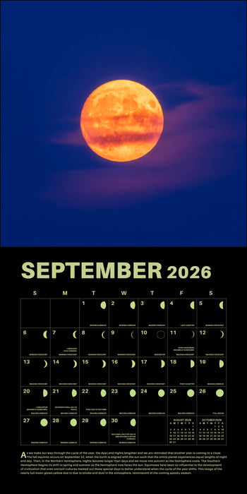 Lunar 2026 Square Wall Calendar