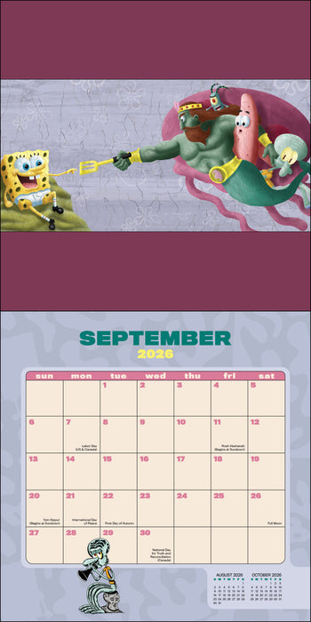 SpongeBob SquarePants 2026 Square Wall Calendar