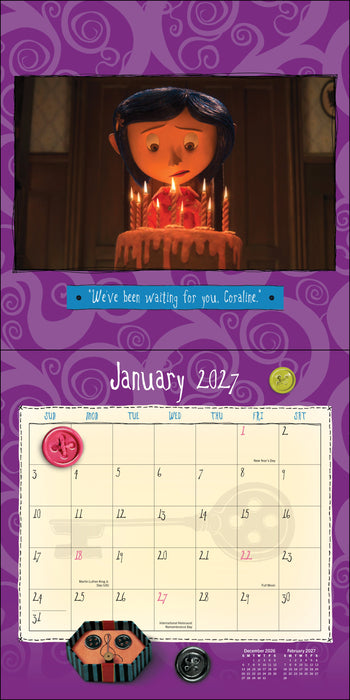 Coraline 2027 Square Wall Calendar