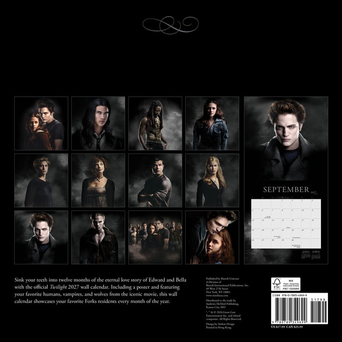 Twilight 2027 Square Wall Calendar