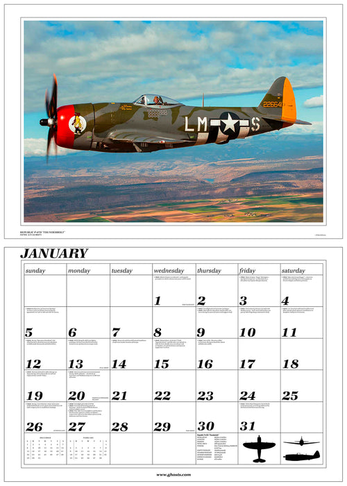 2025 Ghosts A Time Remembered (WWII) Large Wall Calendar by  Ghosts from Calendar Club
