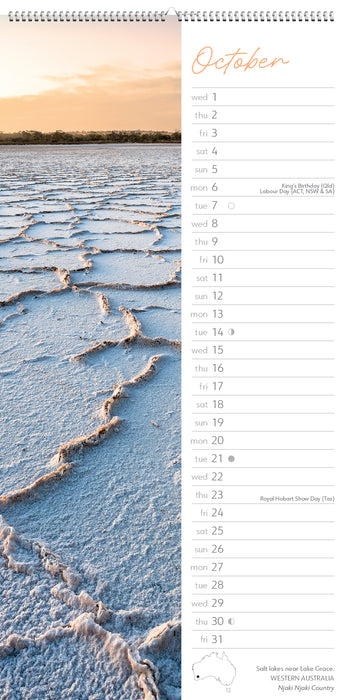 2025 Wild Places of Australia Slimline Wall Calendar by  Steven Nowakowski Publishing from Calendar Club